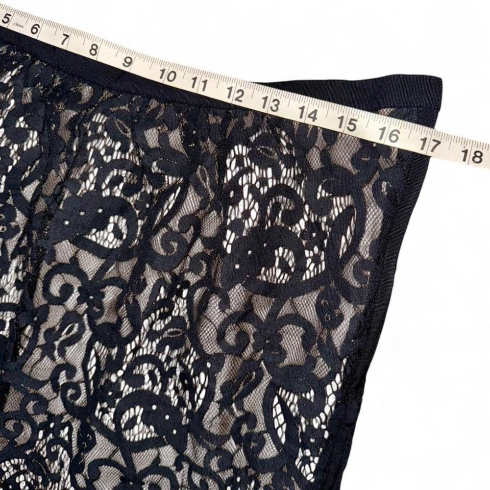 Black lace mini Shirt Ladies 14P by Anne Taylor Loft NWT - Picture 6 of 7